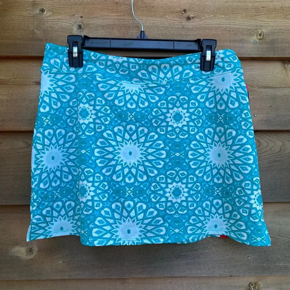 Tranquility blue and white athletic skort